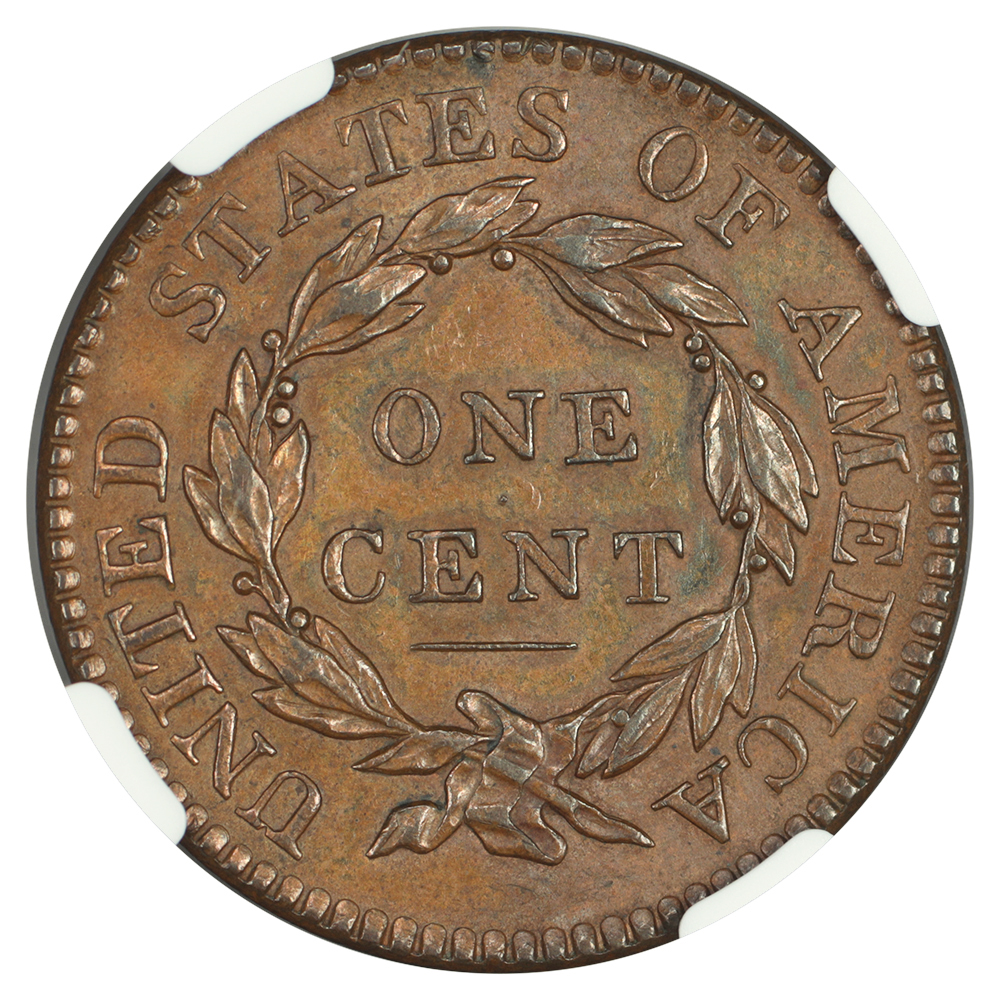 image for: 1819/8 Large Date, N-1 1c NGC AU58 BN