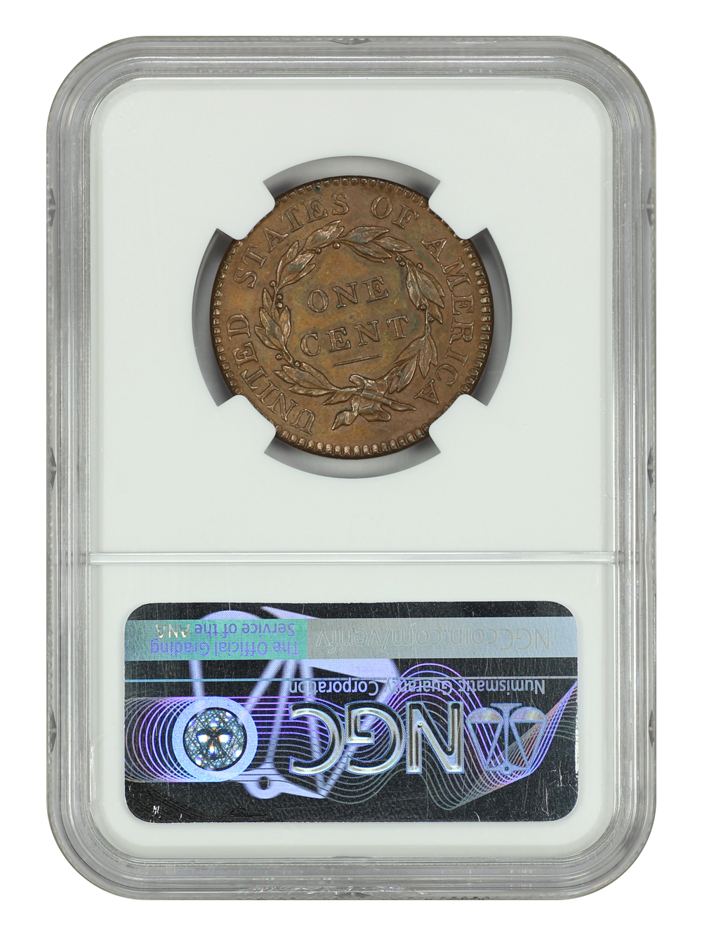 image for: 1819/8 Large Date, N-1 1c NGC AU58 BN