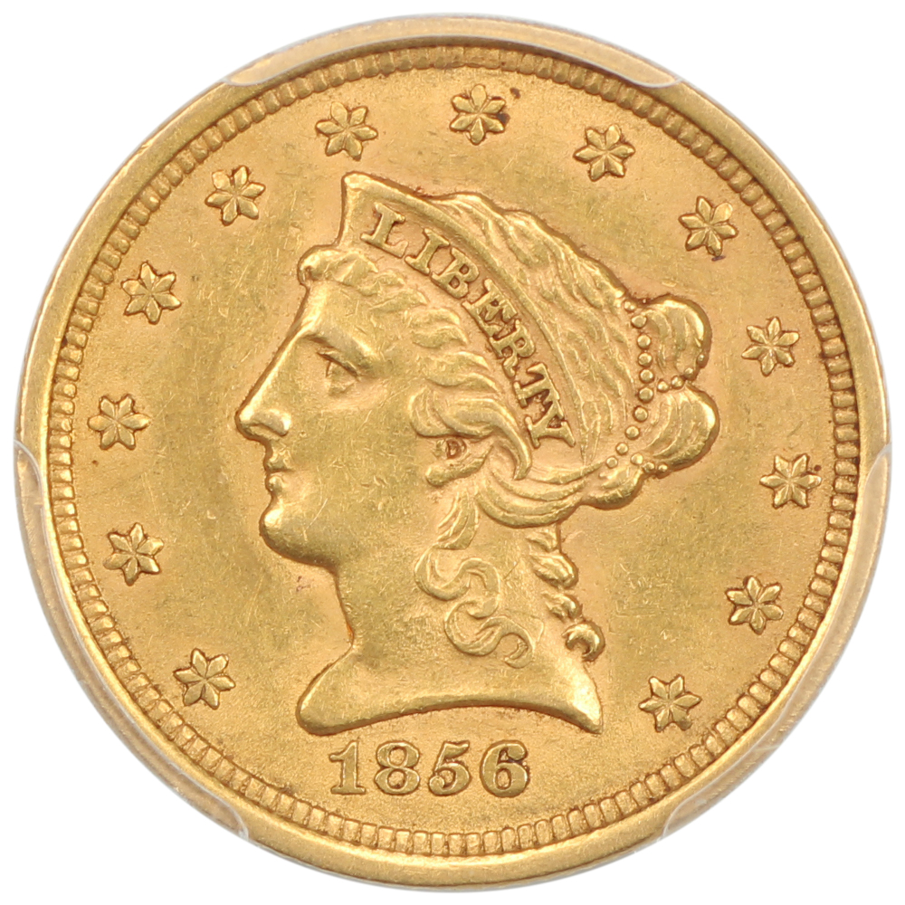 image for: 1856 $2 1/2 PCGS AU58