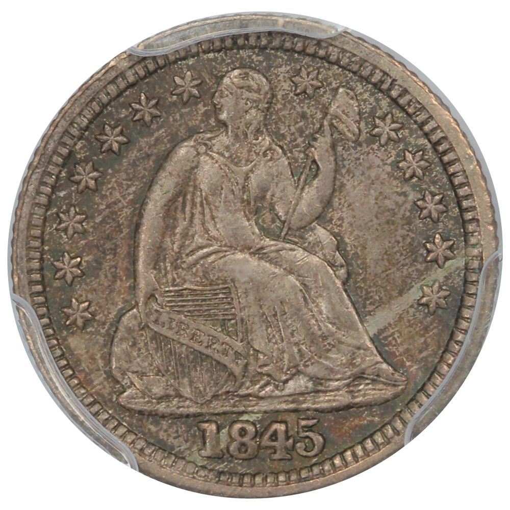 image for: 1845 H10c PCGS AU58