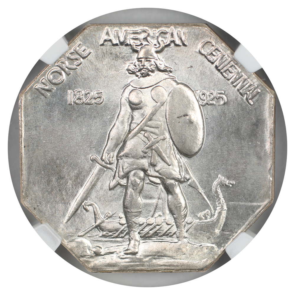 image for: 1925 Norse American, Thick Medal NGC MS67