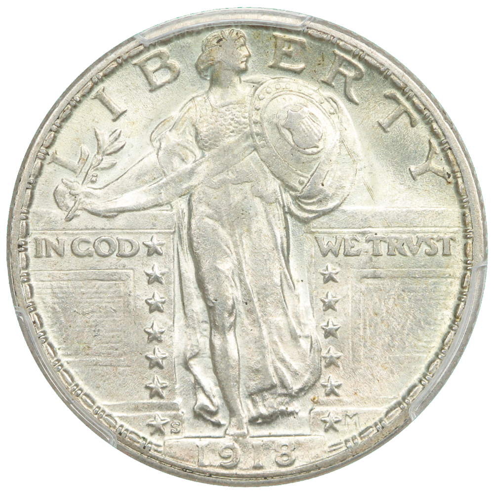 image for: 1918-S 25c PCGS MS63