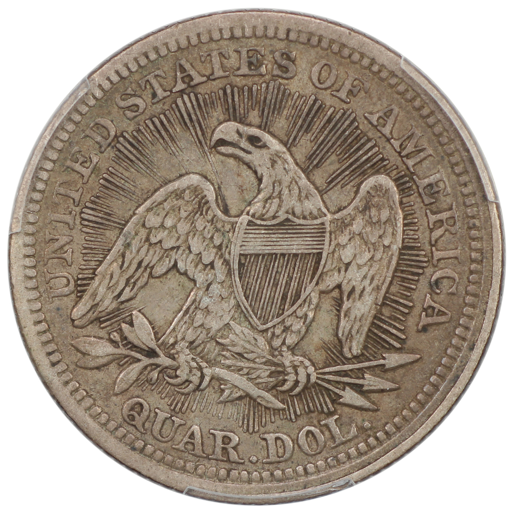 image for: 1853/4 Arrows & Rays 25c PCGS VF35