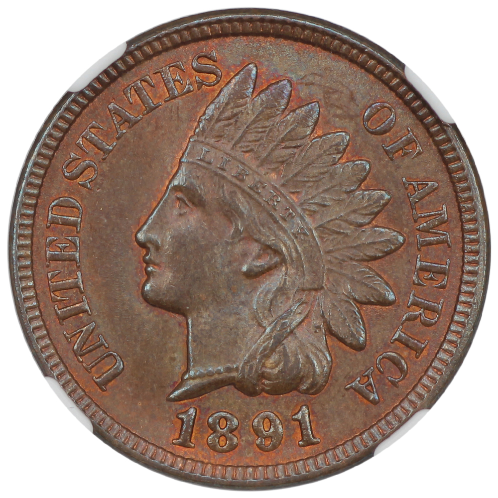 image for: 1891 1c NGC MS64 BN