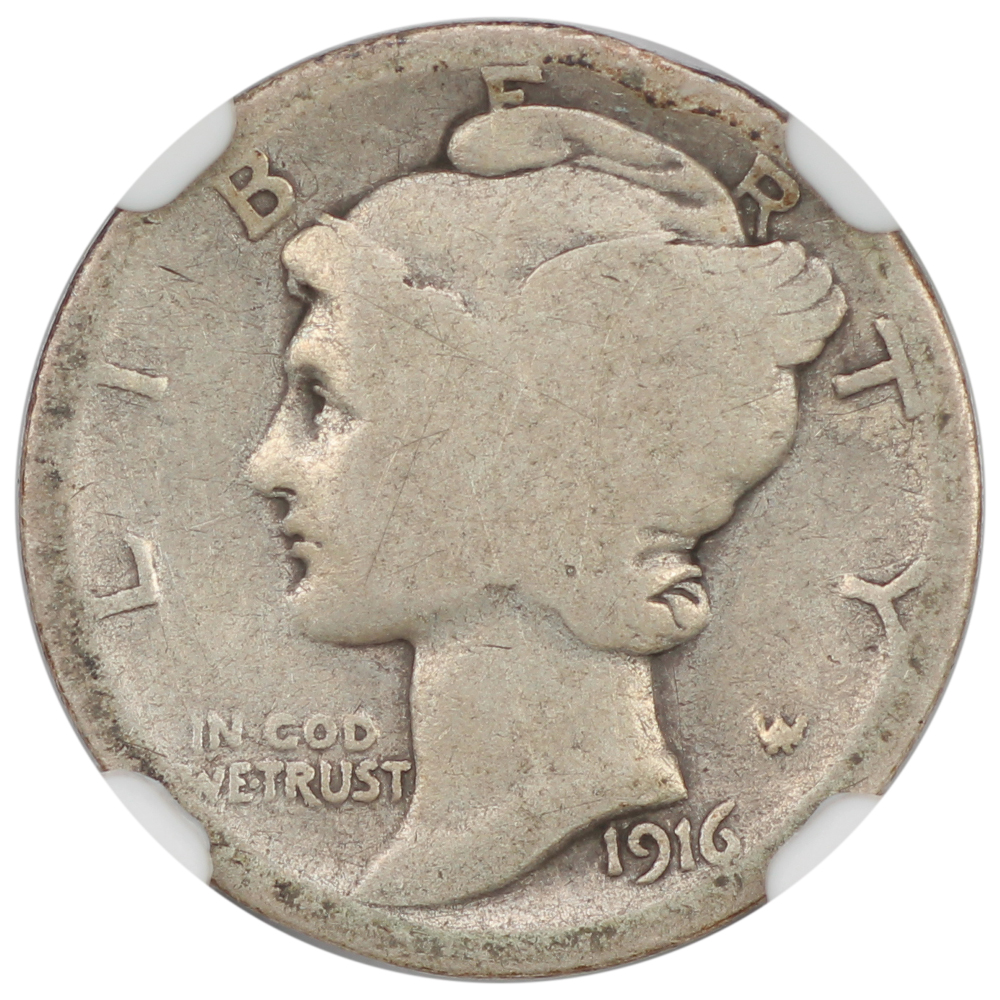 image for: 1916-D 10c NGC AG3