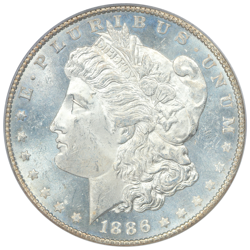 image for: 1886 $1  PCGS MS64 DMPL
