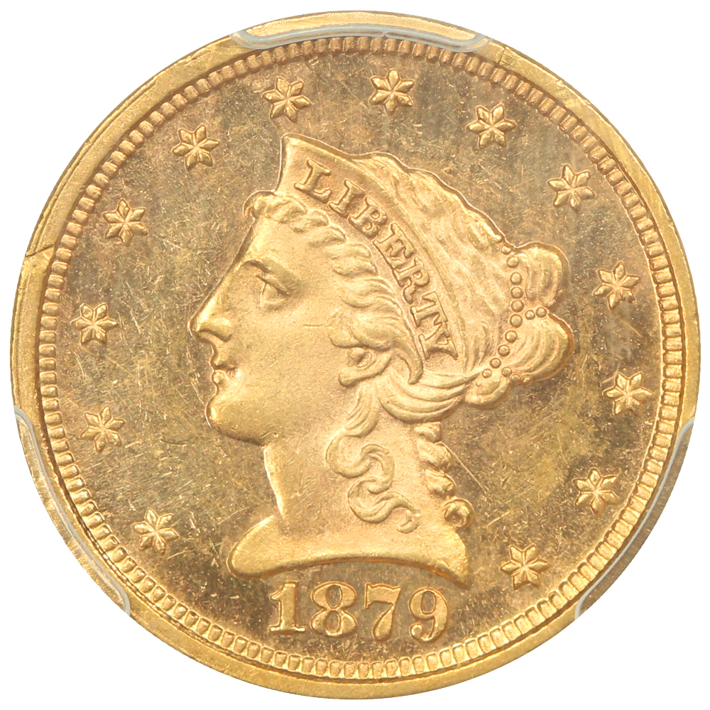 image for: 1879 $2 1/2 PCGS MS62