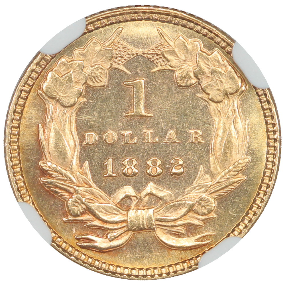 image for: 1882 G$1 NGC MS62