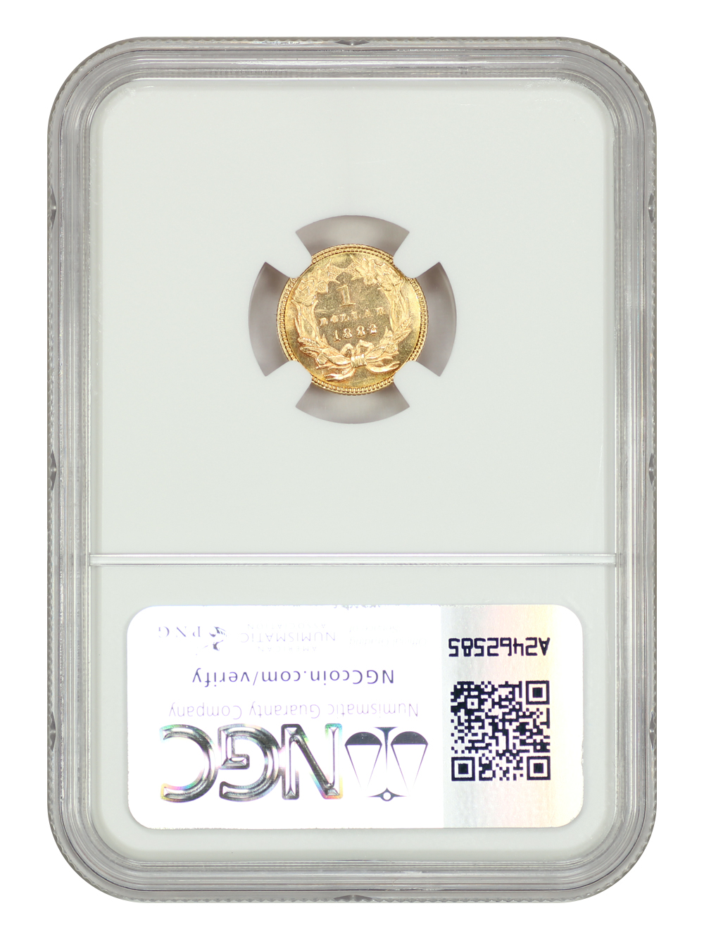 image for: 1882 G$1 NGC MS62
