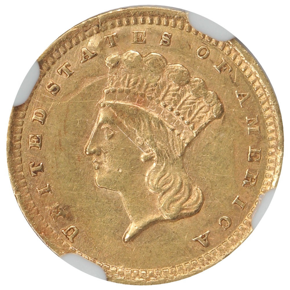 image for: 1857-C G$1 NGC AU55