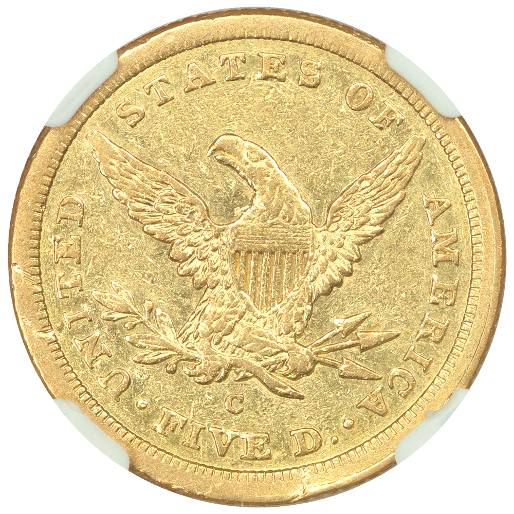 image for: 1843-C $5  NGC XF40