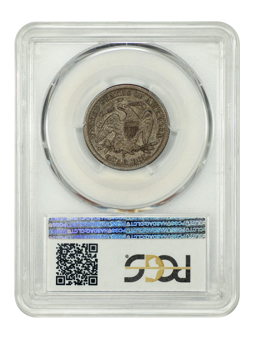 image for: 1866-S 25c PCGS VF30