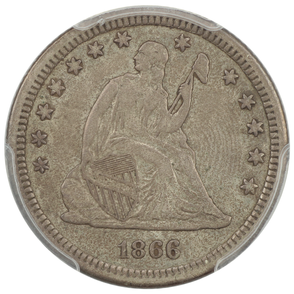 image for: 1866-S 25c PCGS VF30