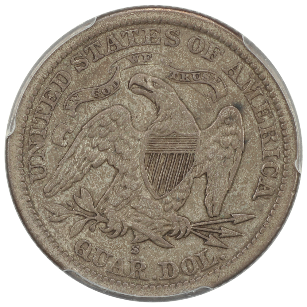 image for: 1866-S 25c PCGS VF30