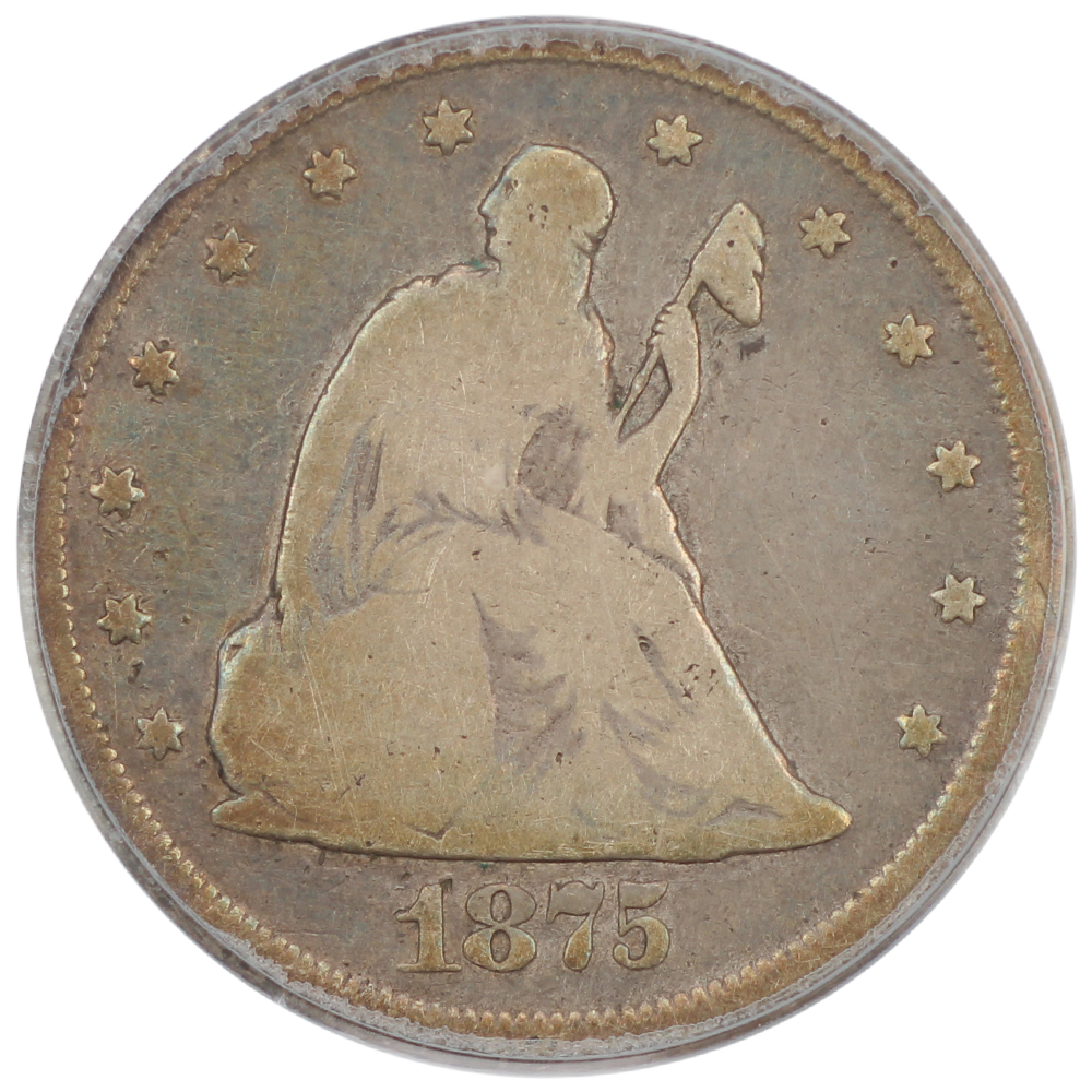 image for: 1875-CC 20c PCGS VG8