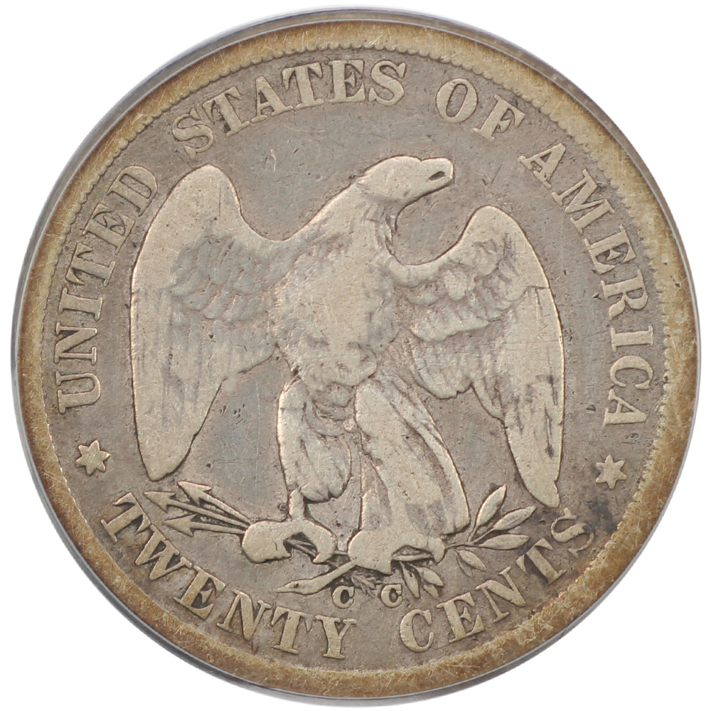 image for: 1875-CC 20c PCGS VG8