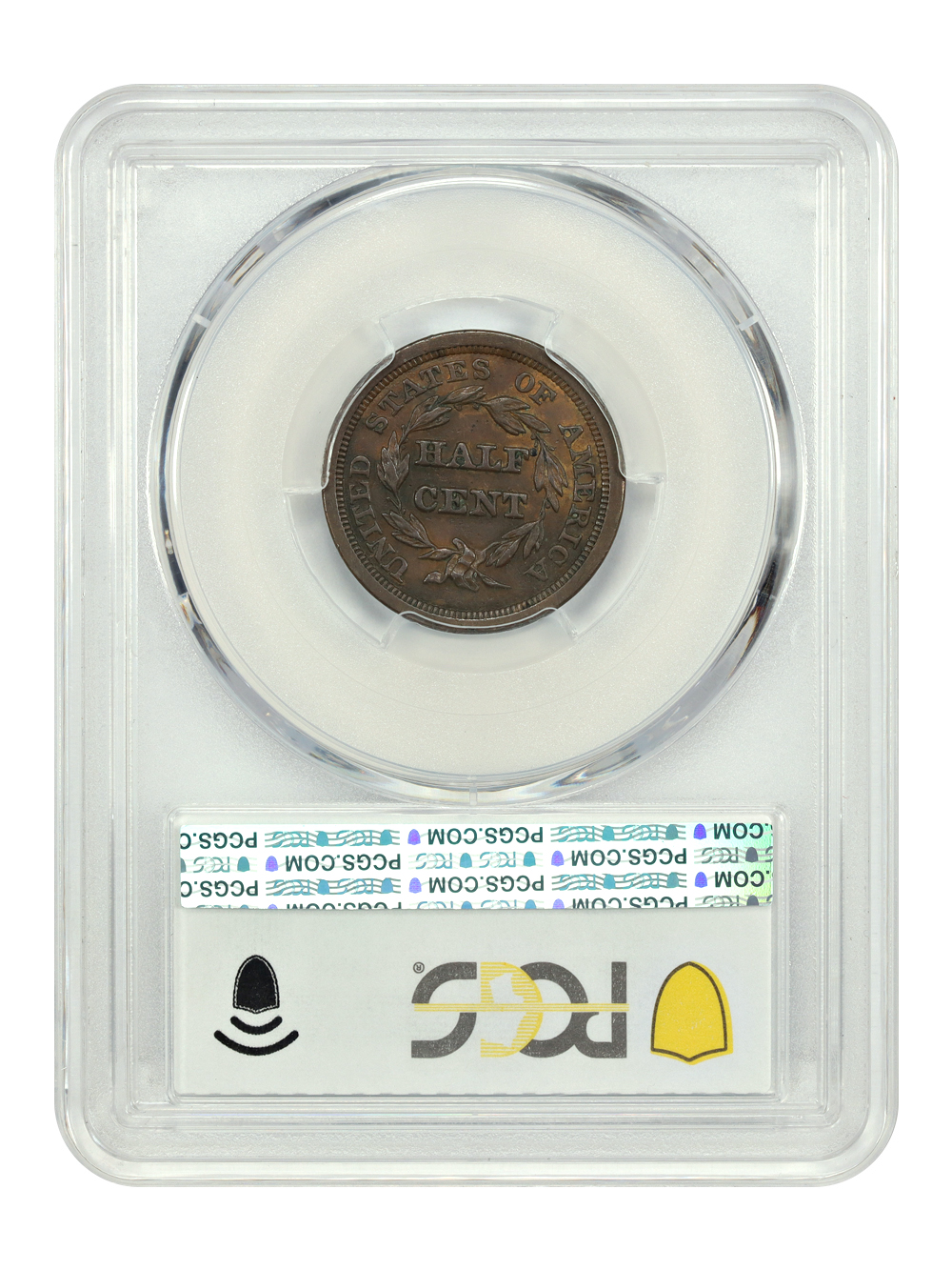 thumbnail for: 1850 1/2c PCGS AU53 BN