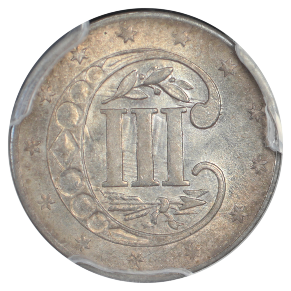 image for: 1855 3cS PCGS MS65