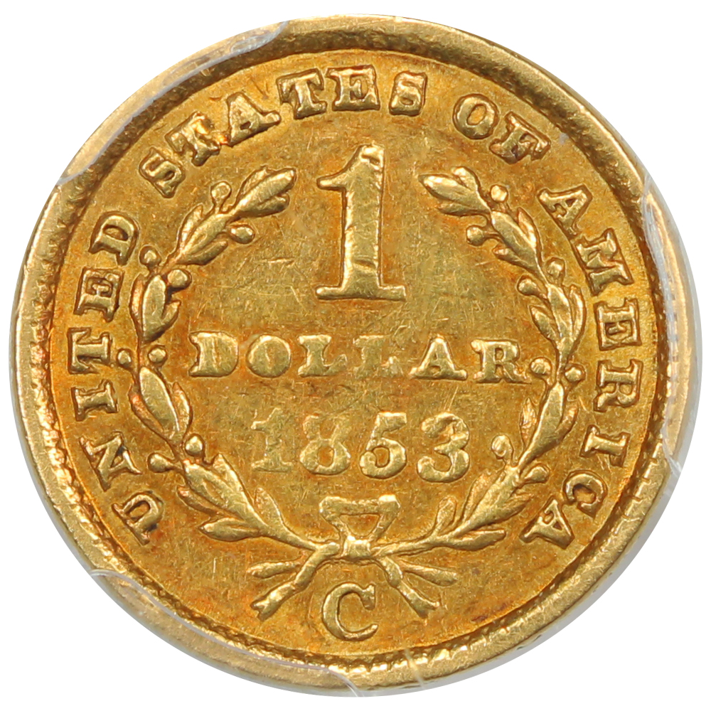 image for: 1853-C G$1 PCGS XF40