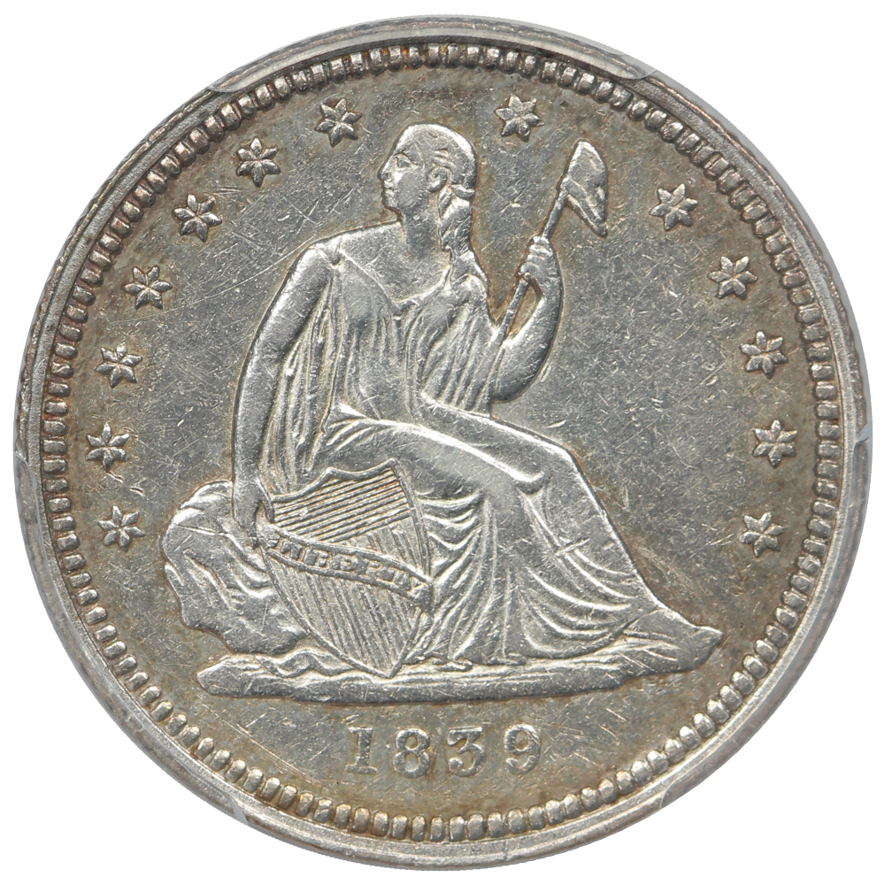 image for: 1839 No Drapery 25c PCGS XF45