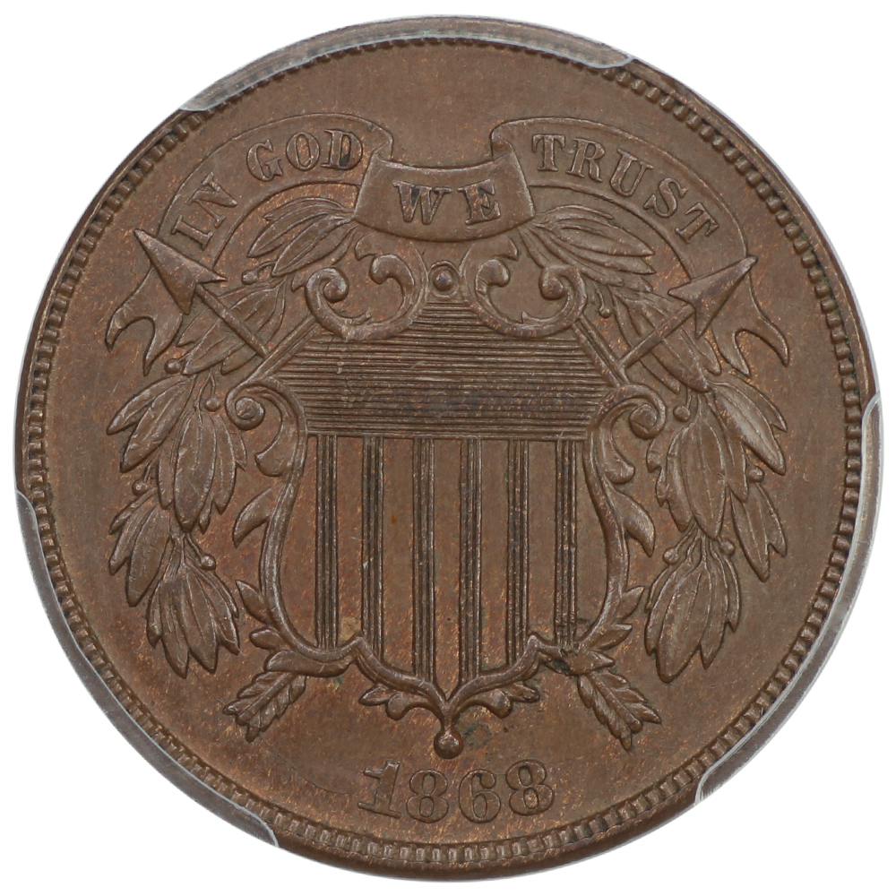 image for: 1868 2c PCGS MS63 BN