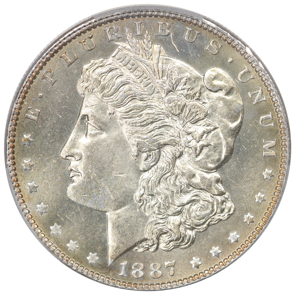 image for: 1887/6 Overdate, VAM-2 $1  PCGS MS63