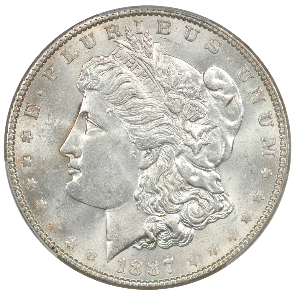 image for: 1887/6 $1  PCGS MS63