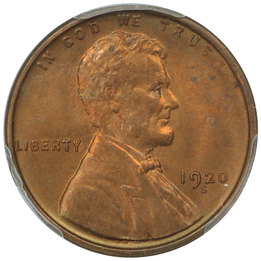 image for: 1920-S 1c PCGS MS65 RD