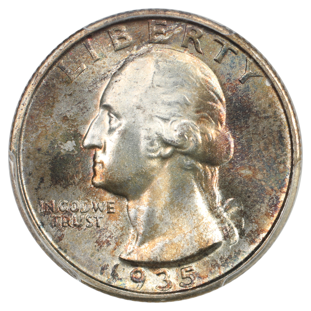 image for: 1935-S 25c PCGS MS67