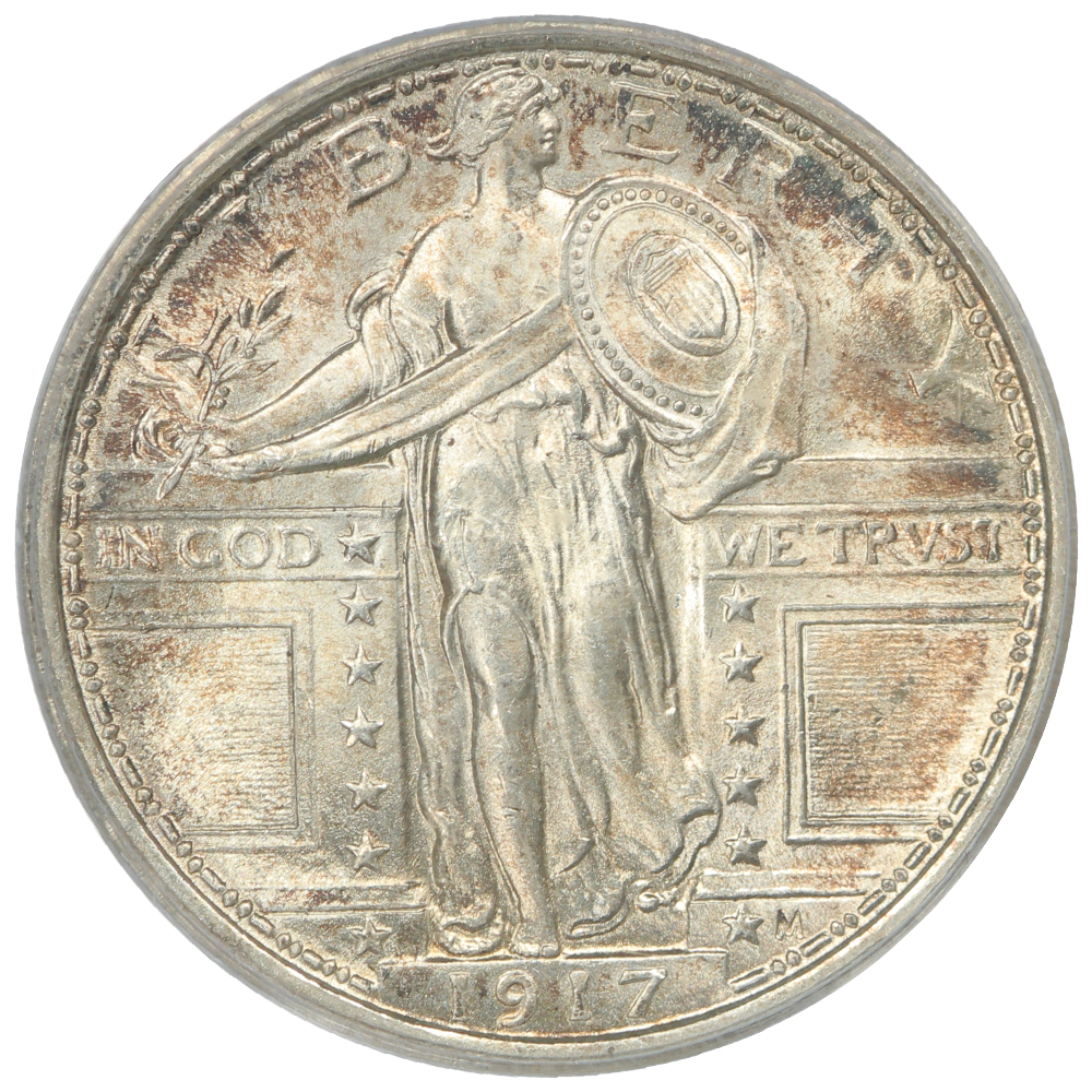 image for: 1917 Type 1 25c PCGS MS65 FH