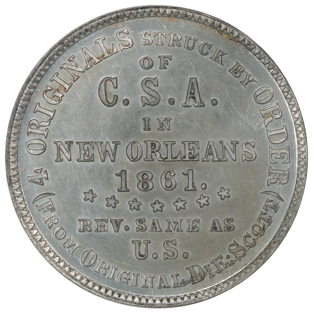 image for: 1861 CSA, Restrike 50c NGC MS63