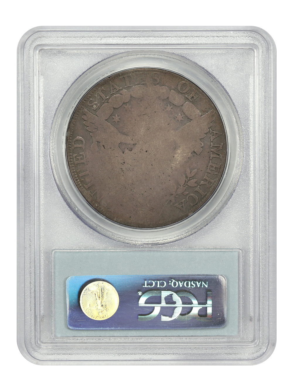 image for: 1798 Large Eagle, Pointed 9, Wide Date $1  PCGS G4