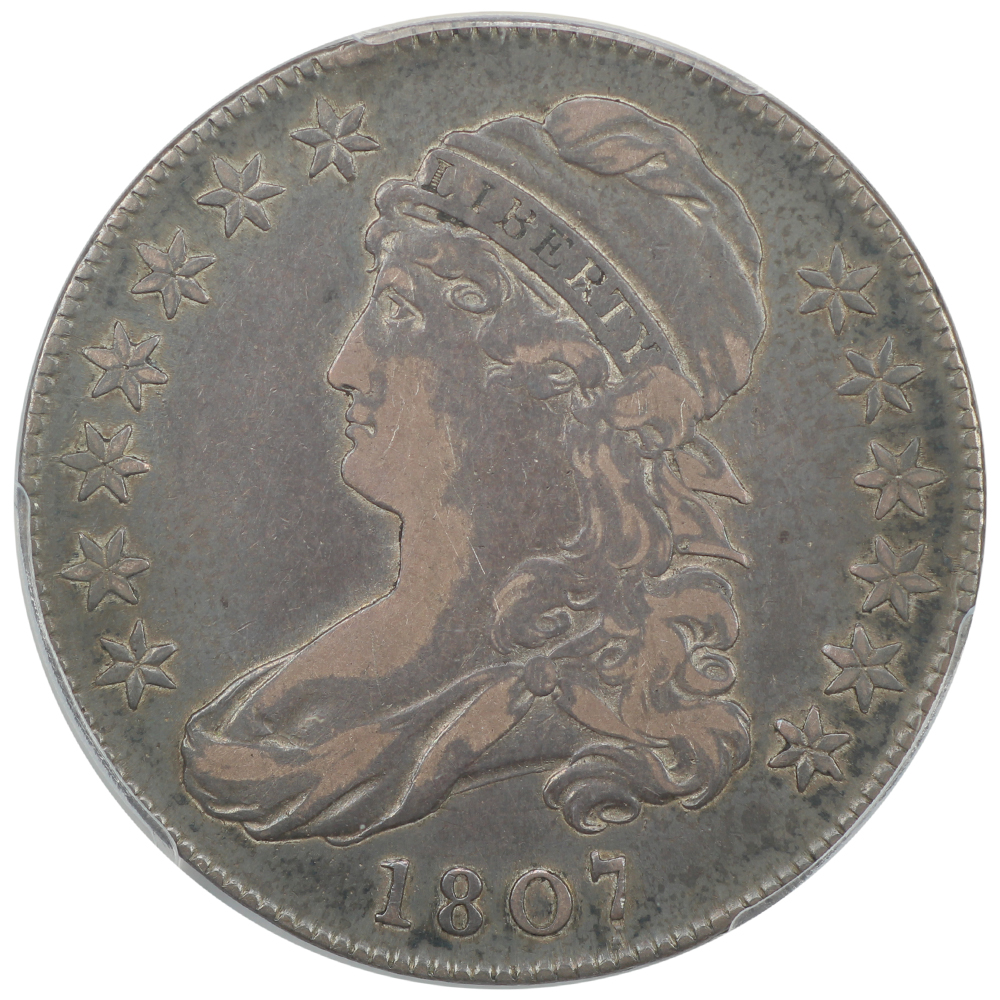 image for: 1807 Capped Bust, Large Stars 50c PCGS VF35