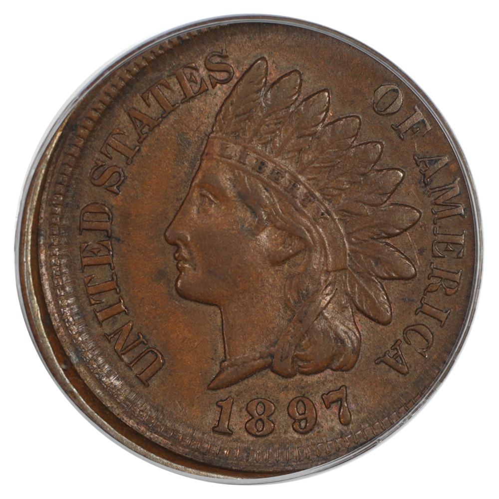 image for: 1897 1c PCGS AU50 BN