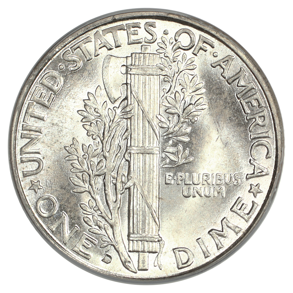 image for: 1929-D 10c PCGS MS65 FB