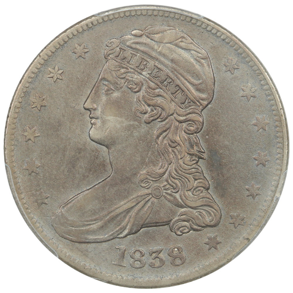 image for: 1838 Reeded Edge 50c PCGS XF45