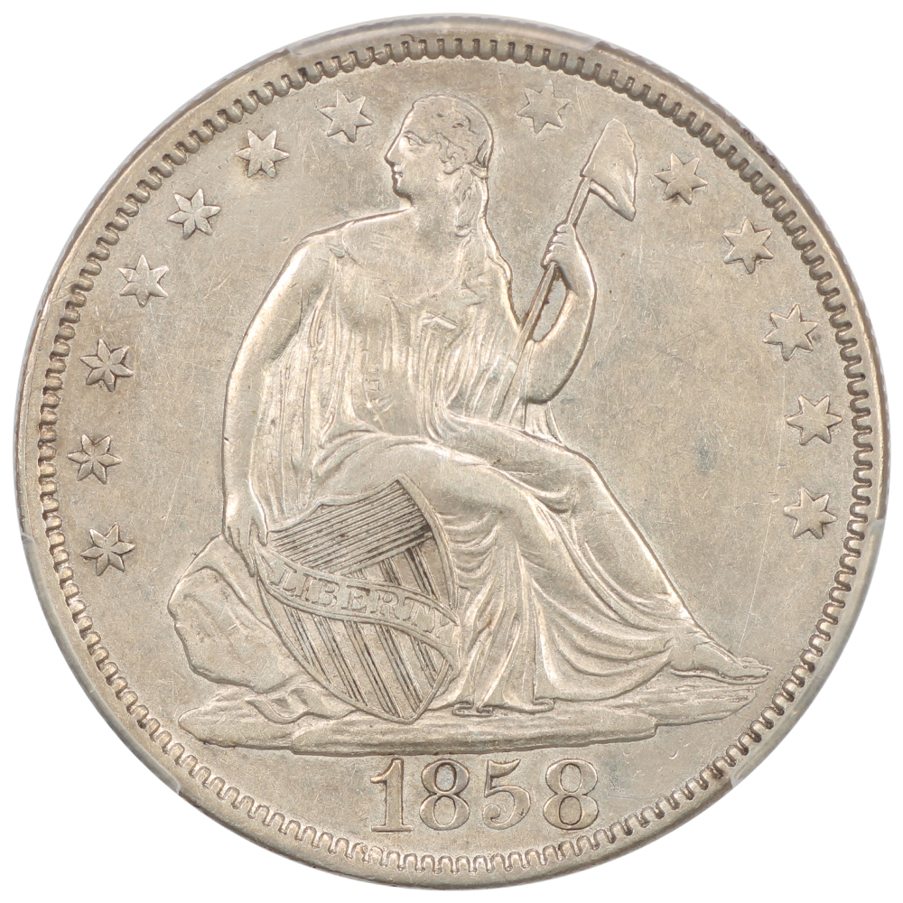 image for: 1858 50c PCGS XF45