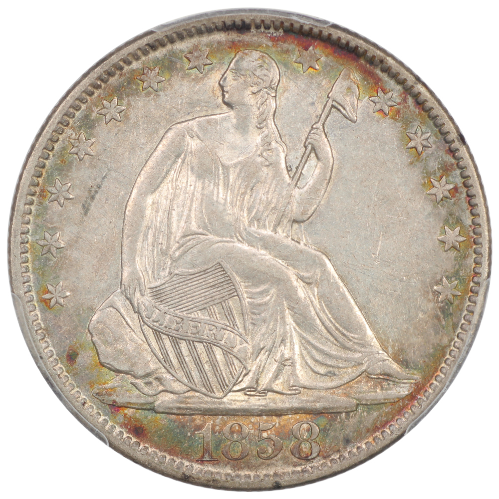 image for: 1858-O 50c PCGS AU53