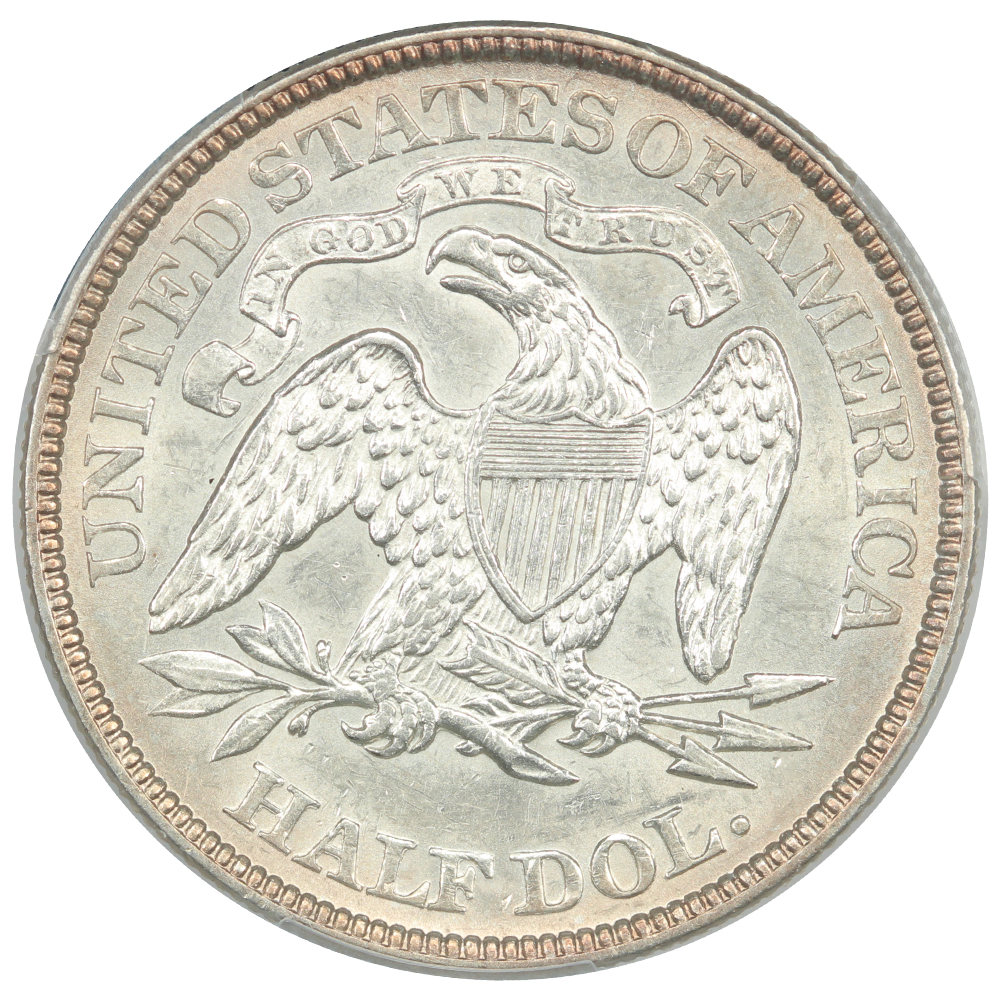 image for: 1874 Arrows 50c PCGS AU58