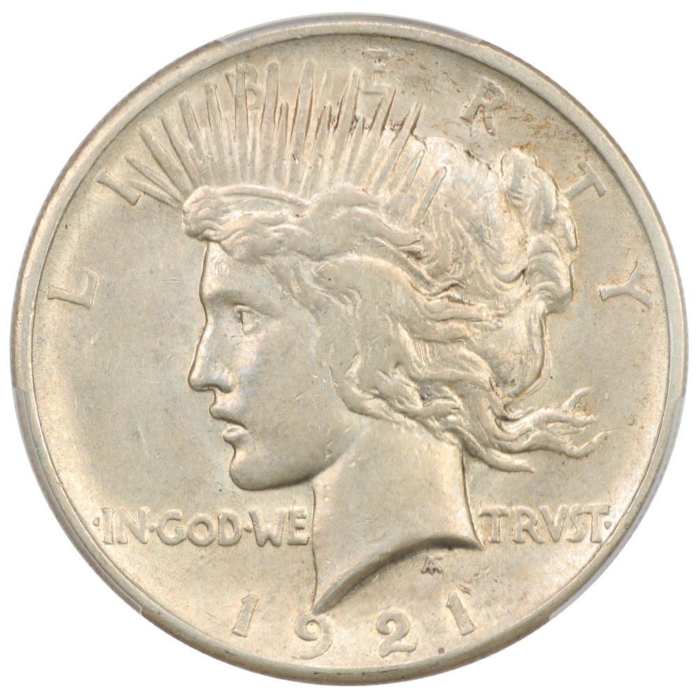 image for: 1921 Peace, High Relief $1  PCGS AU55