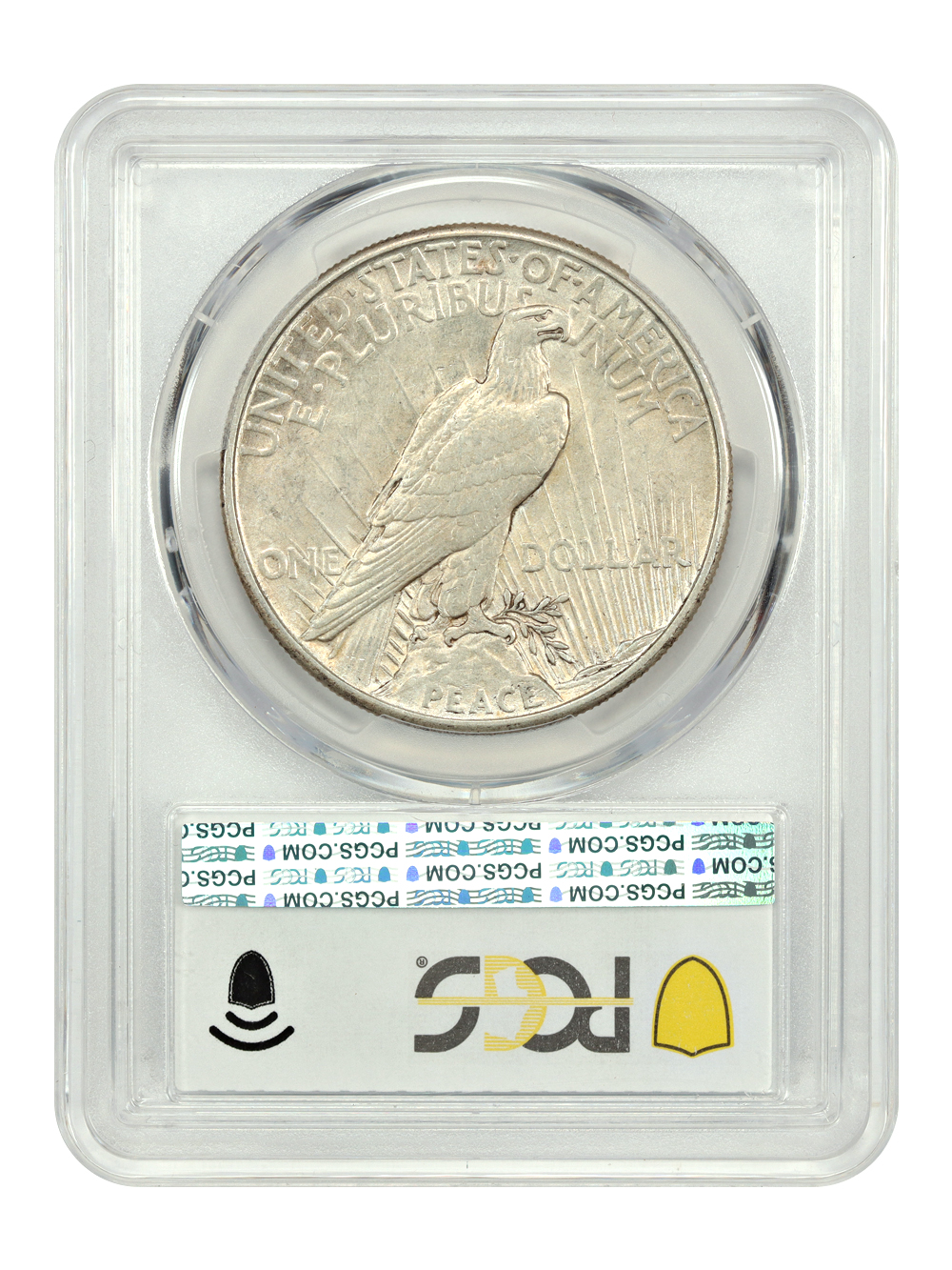 image for: 1921 Peace, High Relief $1  PCGS AU55