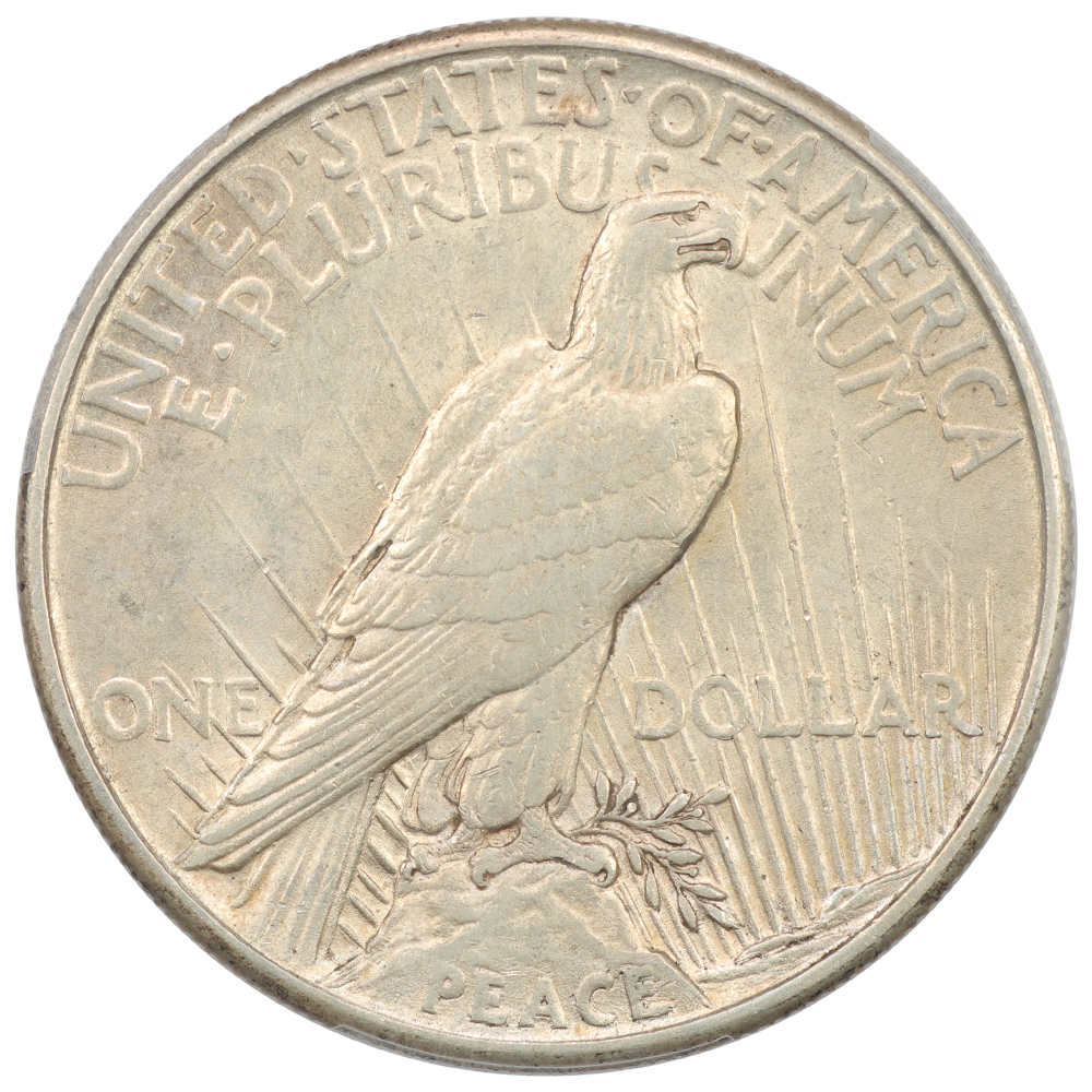image for: 1921 Peace, High Relief $1  PCGS AU55