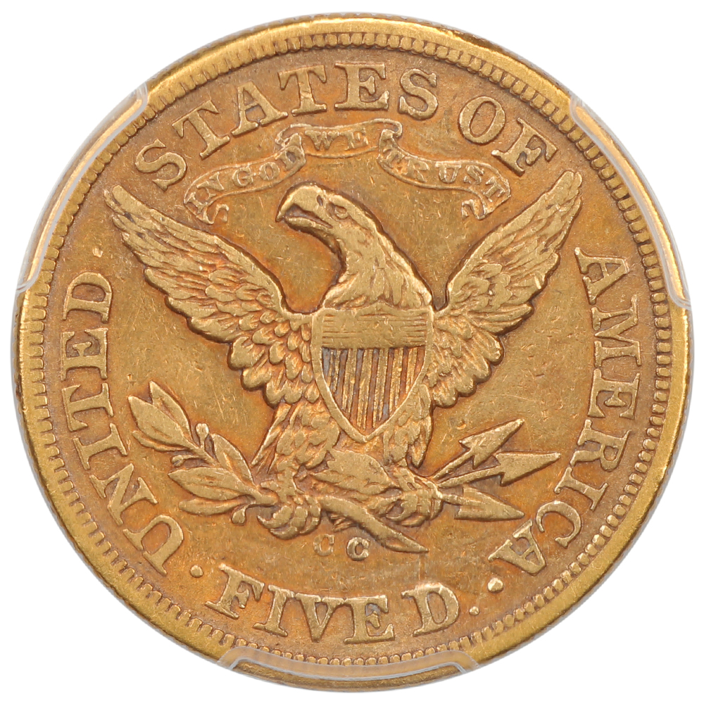image for: 1871-CC $5  PCGS XF40