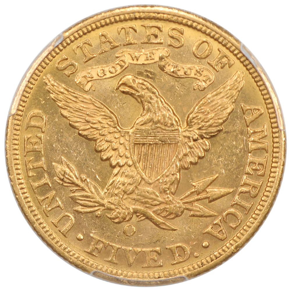 image for: 1893-O $5  PCGS MS62