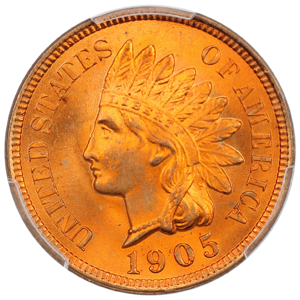 image for: 1905 1c PCGS MS65 RD