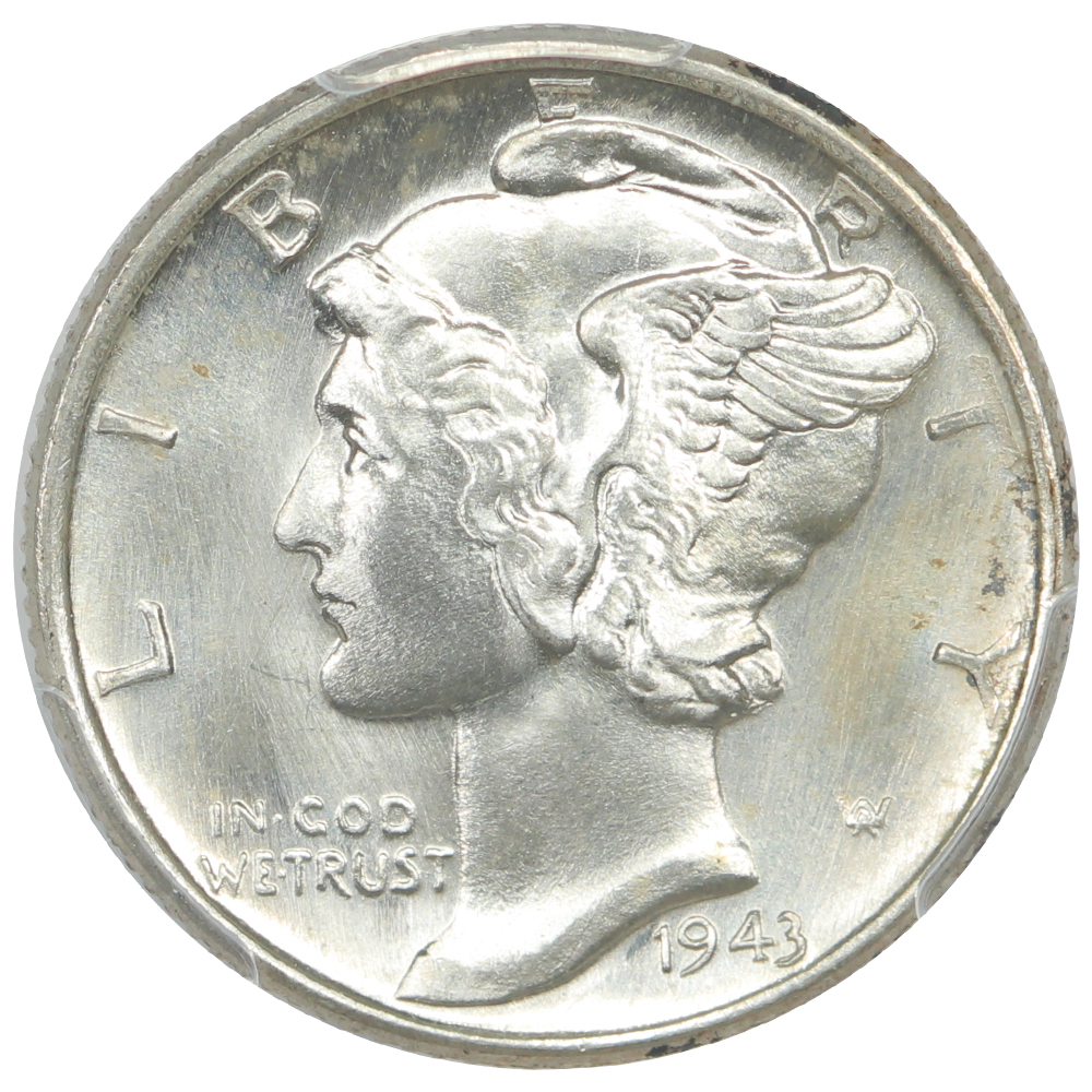 image for: 1943-D 10c PCGS MS68 FB