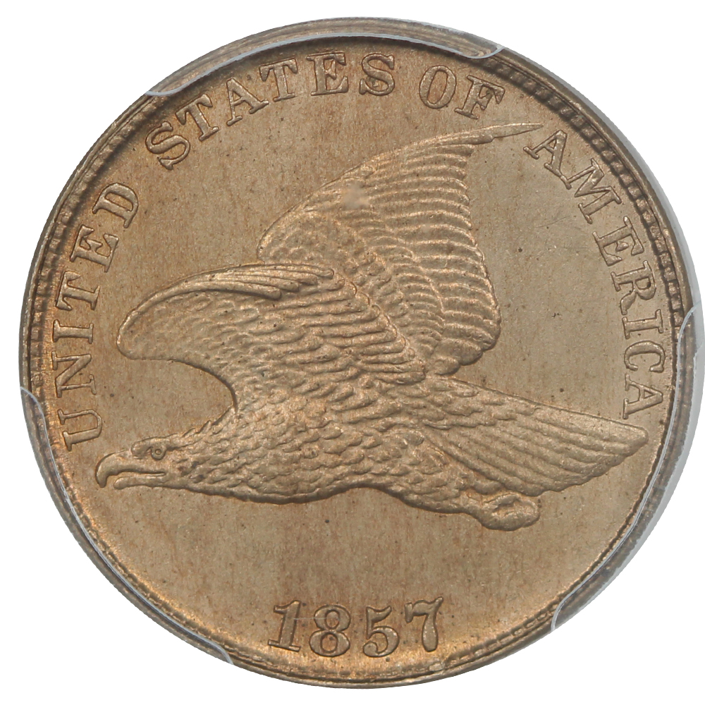 image for: 1857 Flying Eagle 1c PCGS MS64