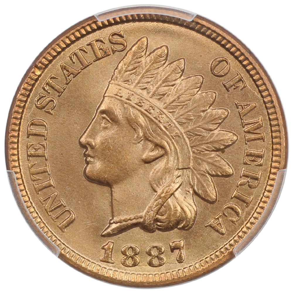 image for: 1887 1c PCGS MS66 RD