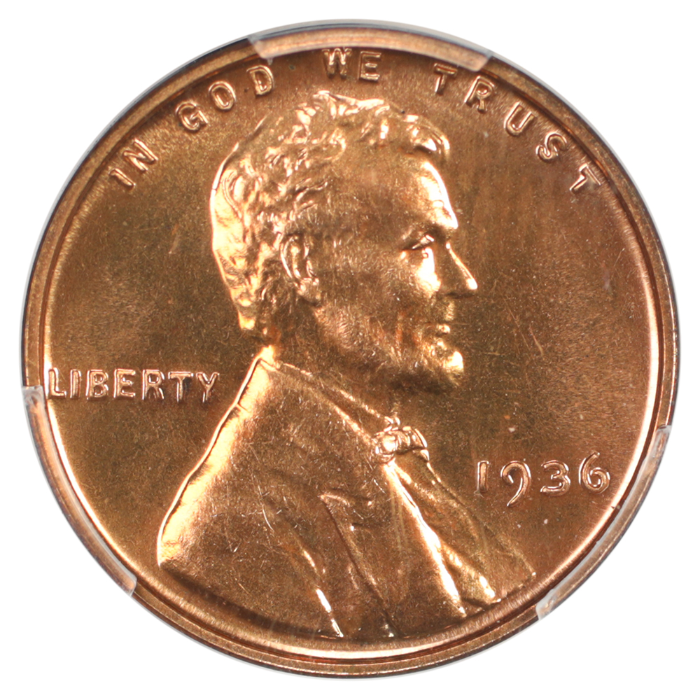 image for: 1936 Brilliant Finish 1c PCGS PR67 RD