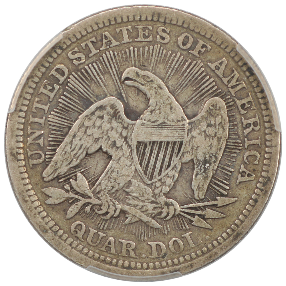 image for: 1853 Arrows & Rays 25c PCGS VF20